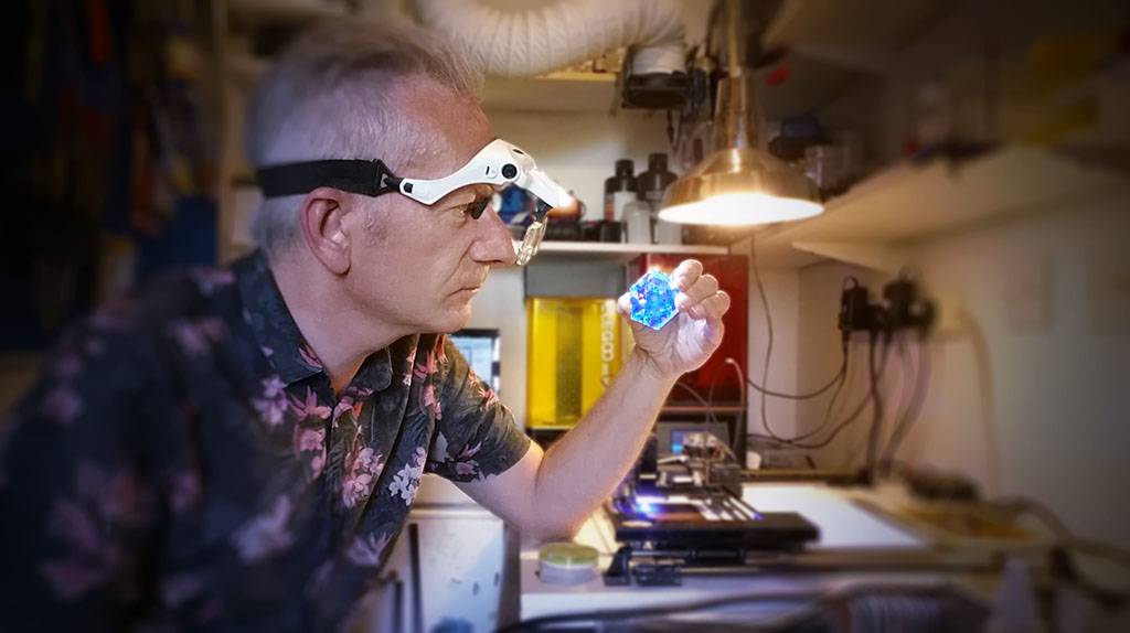 Thomas in his workshop