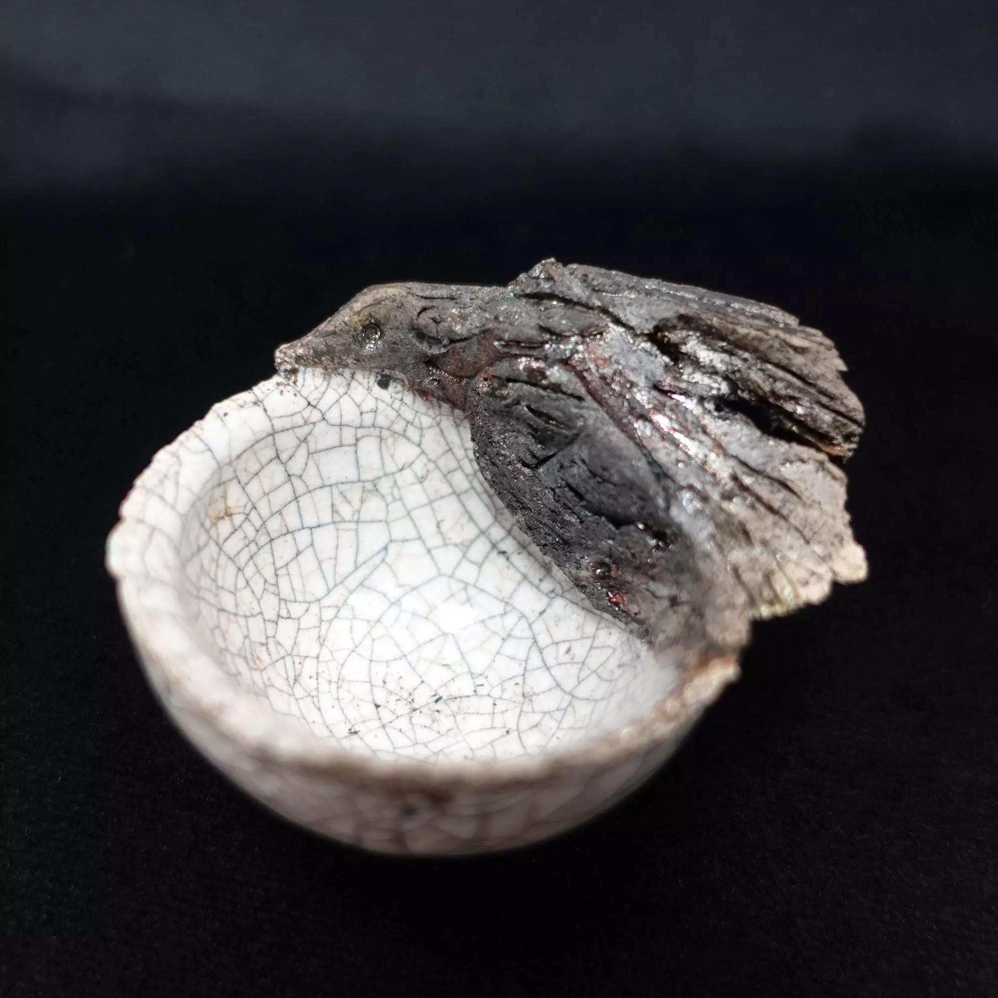 Egg Cup with Crow