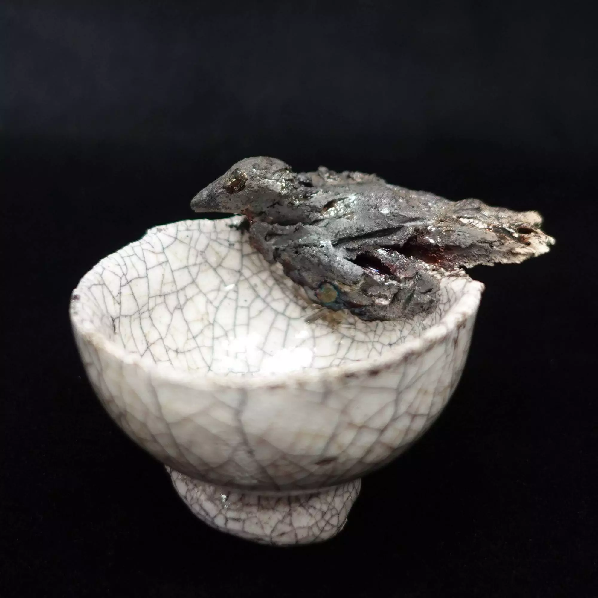 Egg Cup with Crow